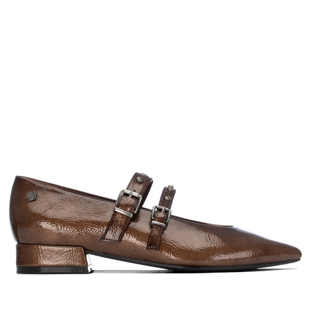 Carmela brown patent Mary Jane shoes