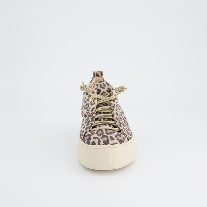 Paul Green leopard print suede leather platform sneakers - Melissakshoes