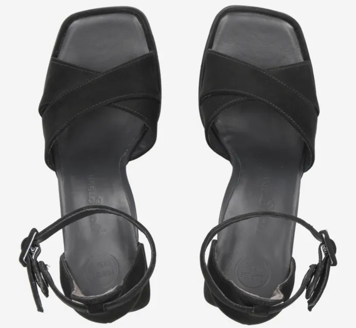 Paul Green black suede sandals
