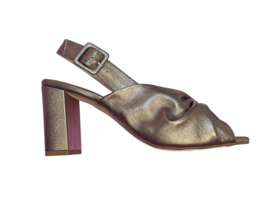 Marian bronze leather heeled sandal