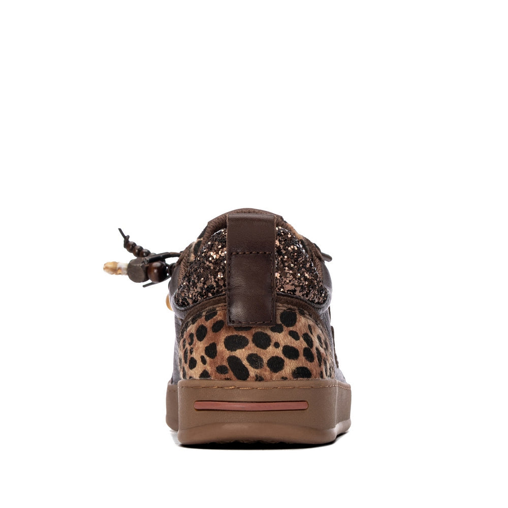Carmela brown leather and suede sneakers