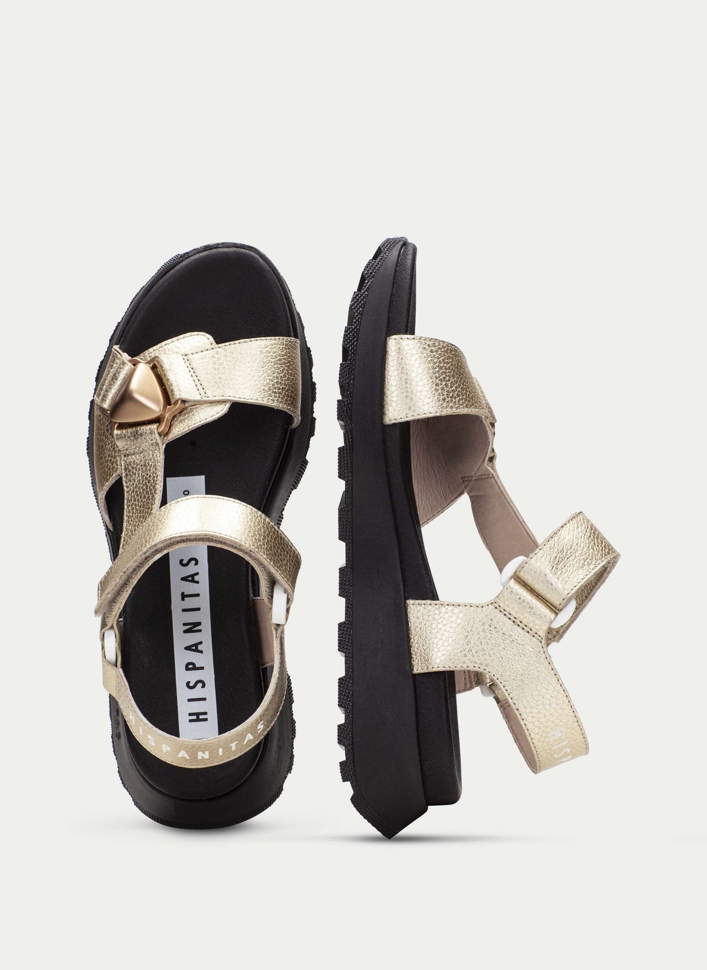 Hispanitas gold leather sandals - Melissakshoes
