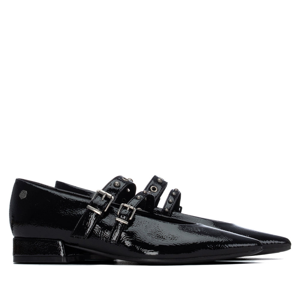 Carmela black patent leather Mary Jane shoes