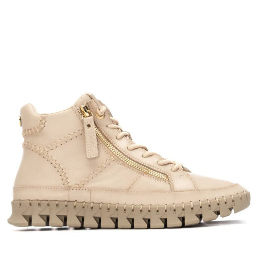 Carmela cream soft leather ankle boot