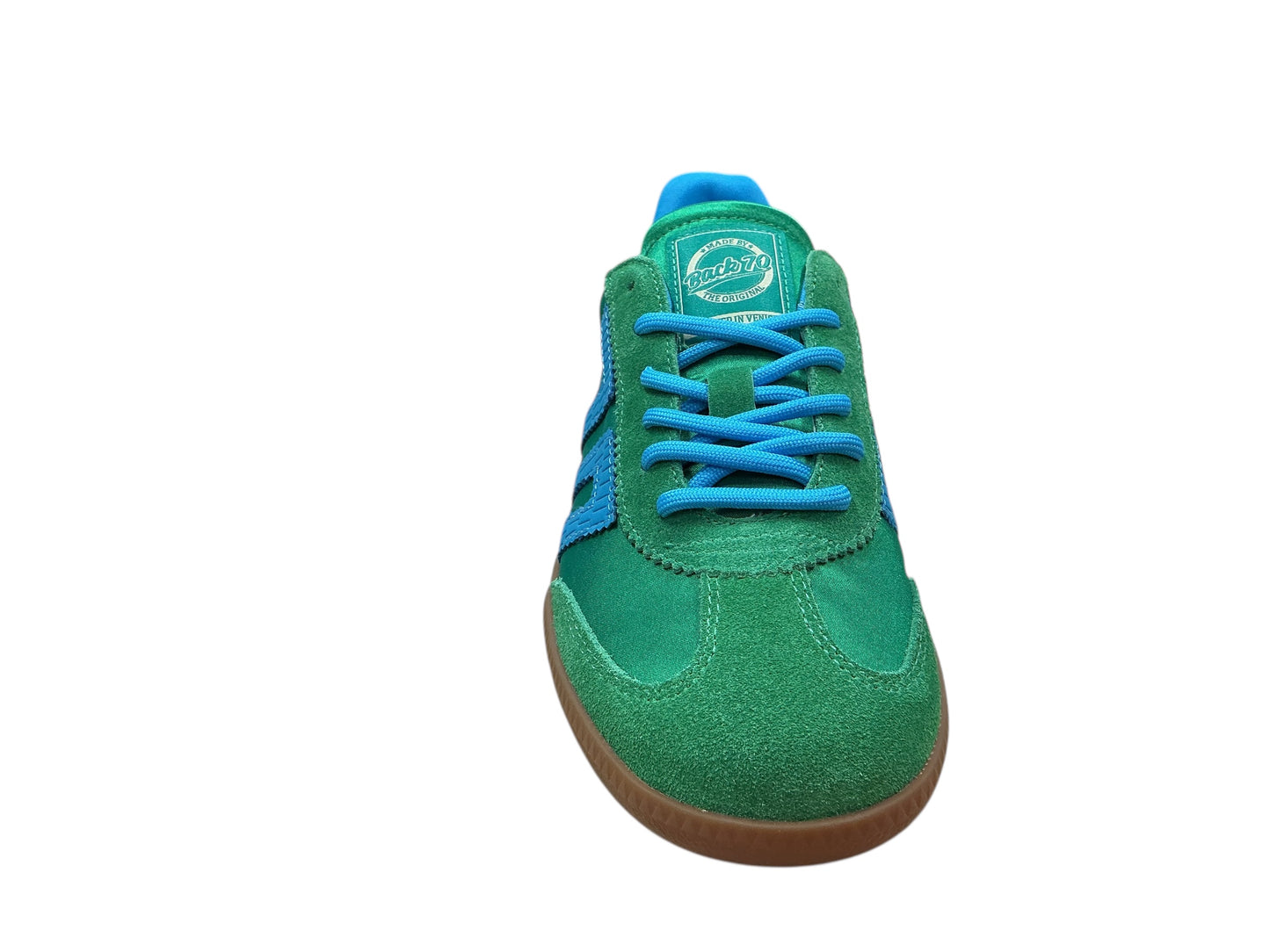 Back 70 emerald green and blue retro sneakers - Melissakshoes