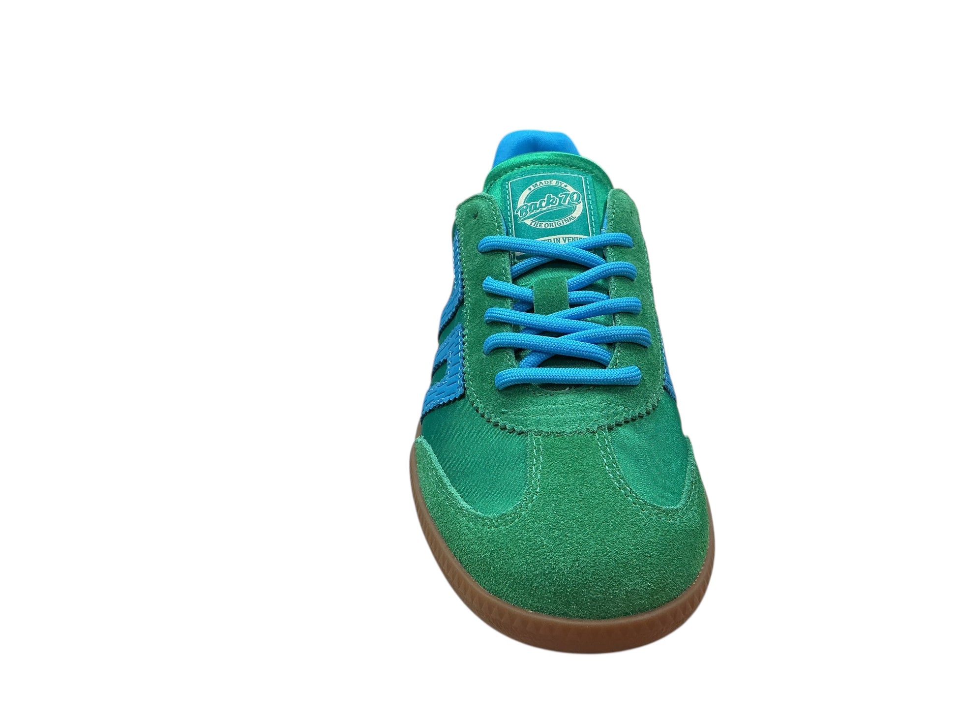 Back 70 emerald green and blue retro sneakers - Melissakshoes