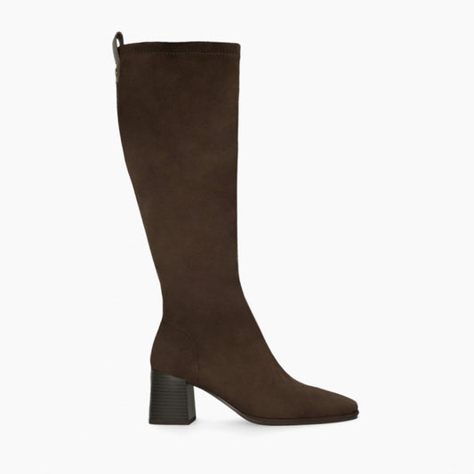 Lodi brown suede knee high boots