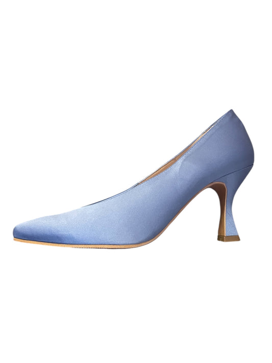Marian  blue satin shoe