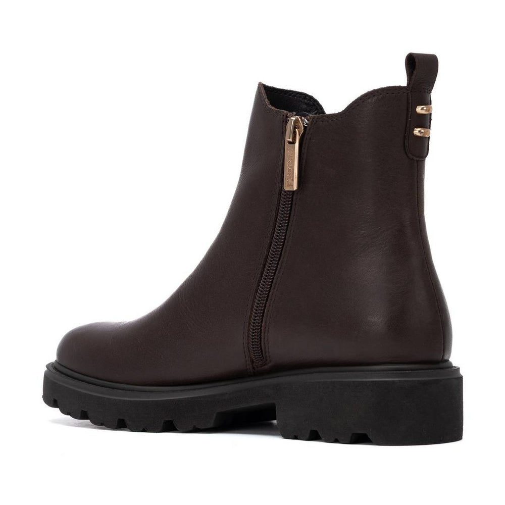 Carmela brown leather ankle boots