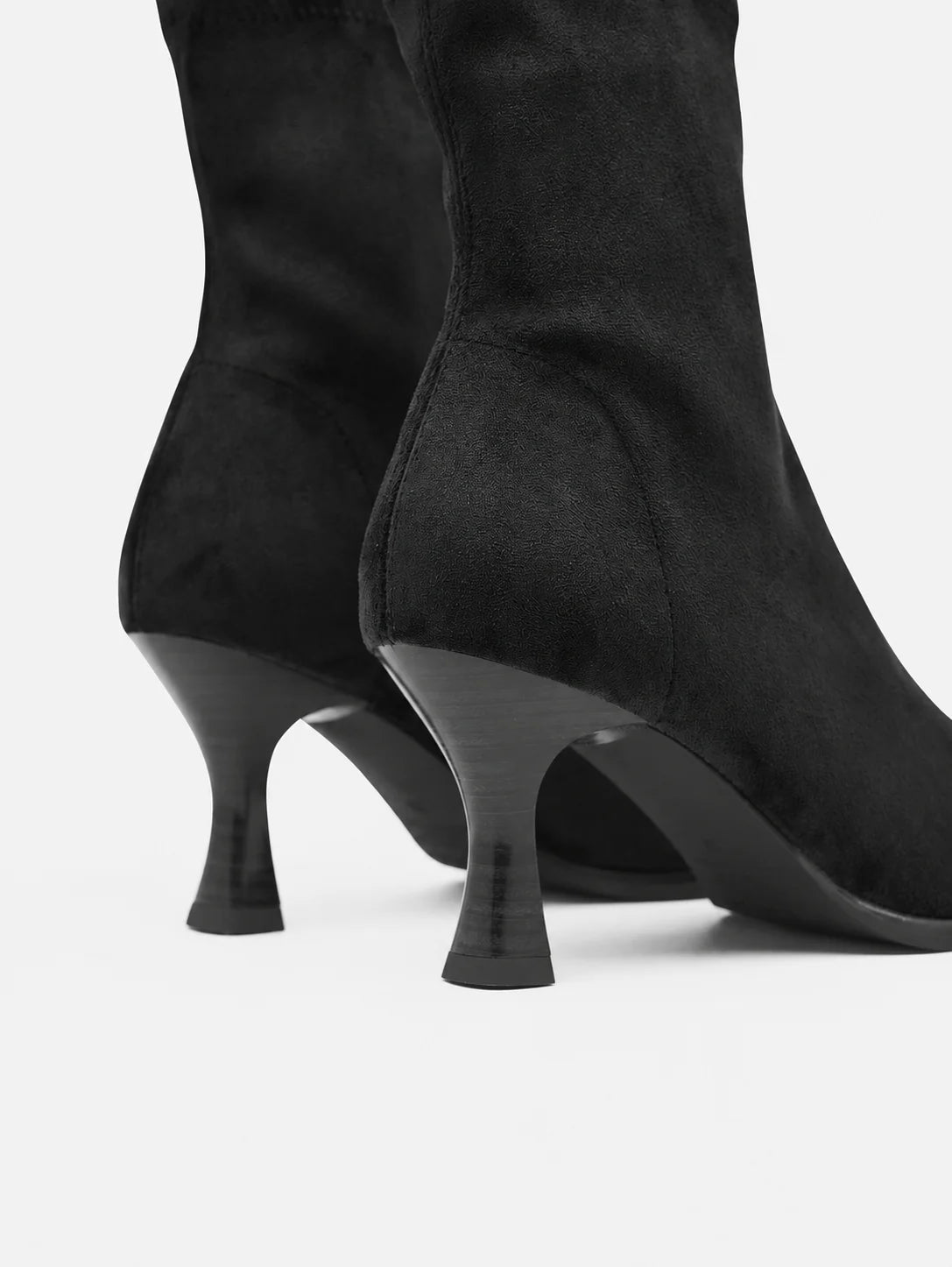 Miss Elastic black suede ankle boots