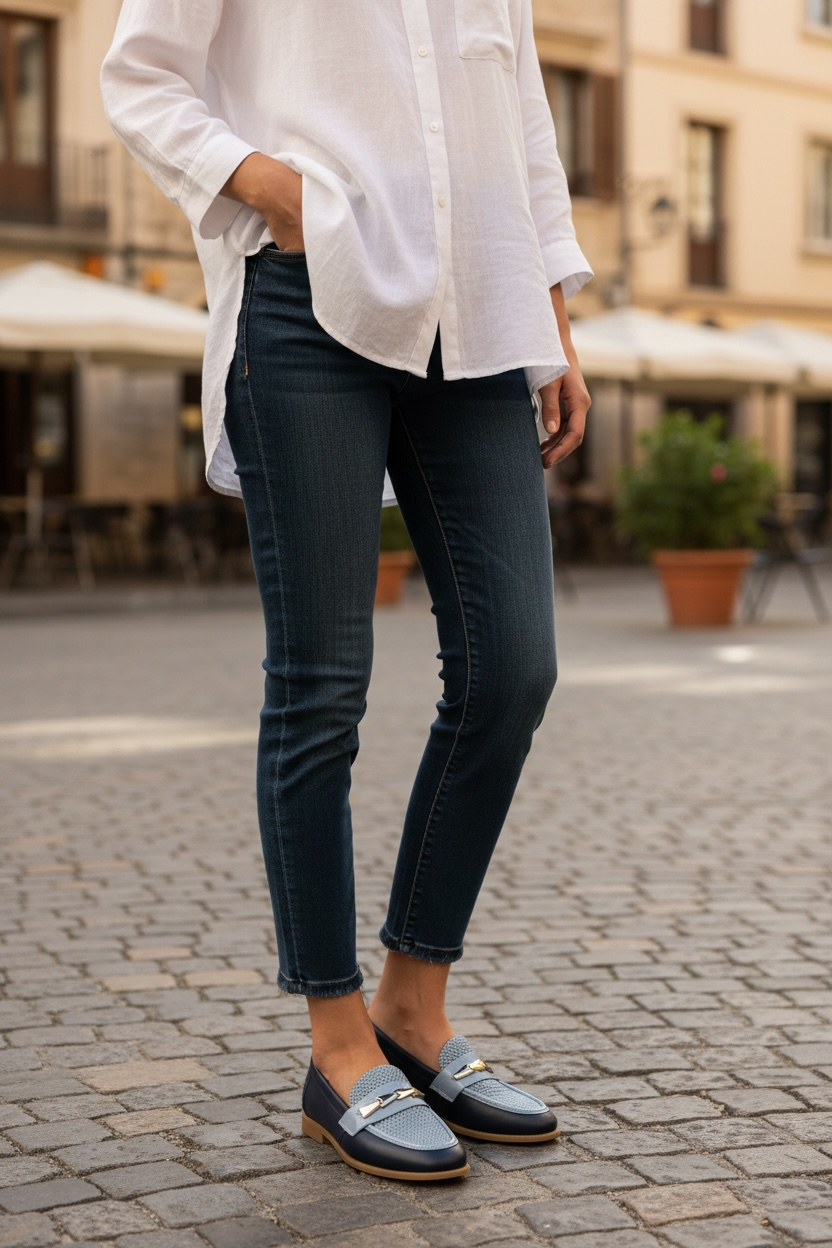 Navy and blue loafers - Melissakshoes