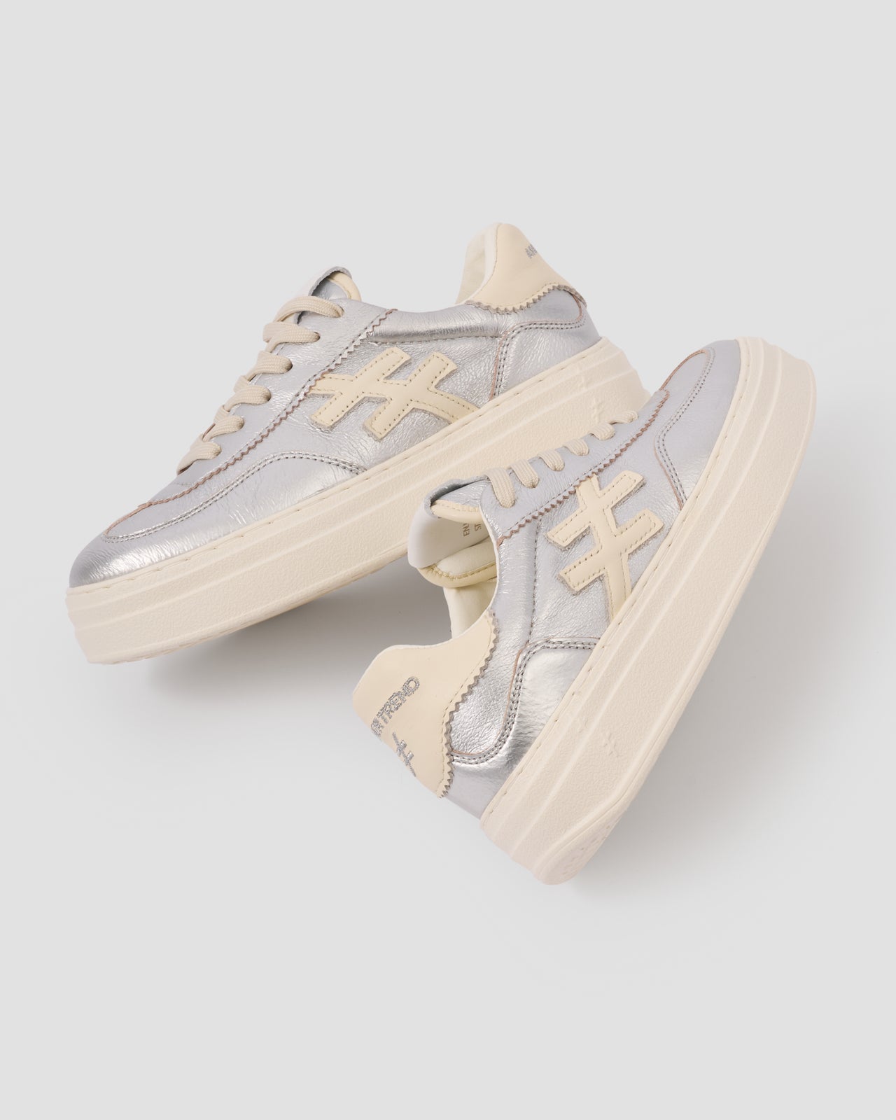 Another Trend  silver platform sneakers