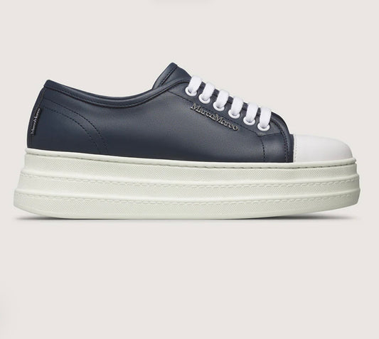 Marco Moreo navy leather Platform Sneaker