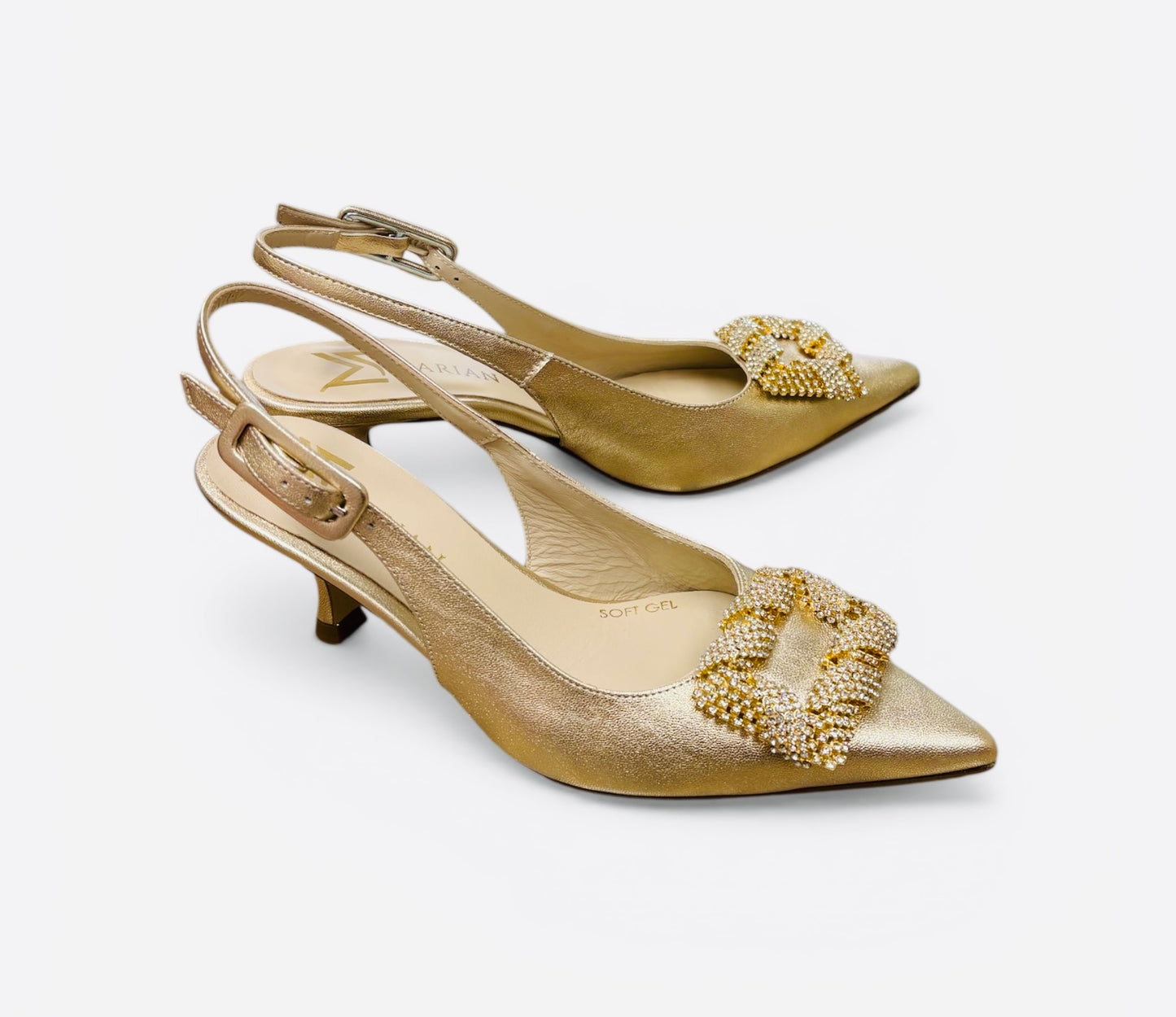 Marian gold slingbacks