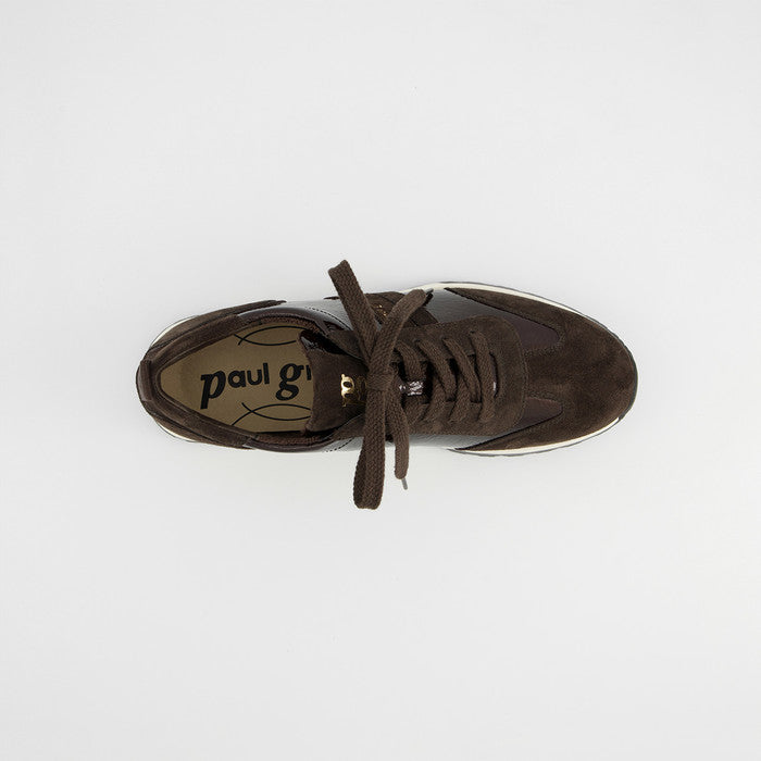 Paul Green brown suede and leather sneakers