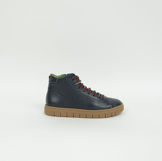 Jose Saenz navy leather high top sneaker boot