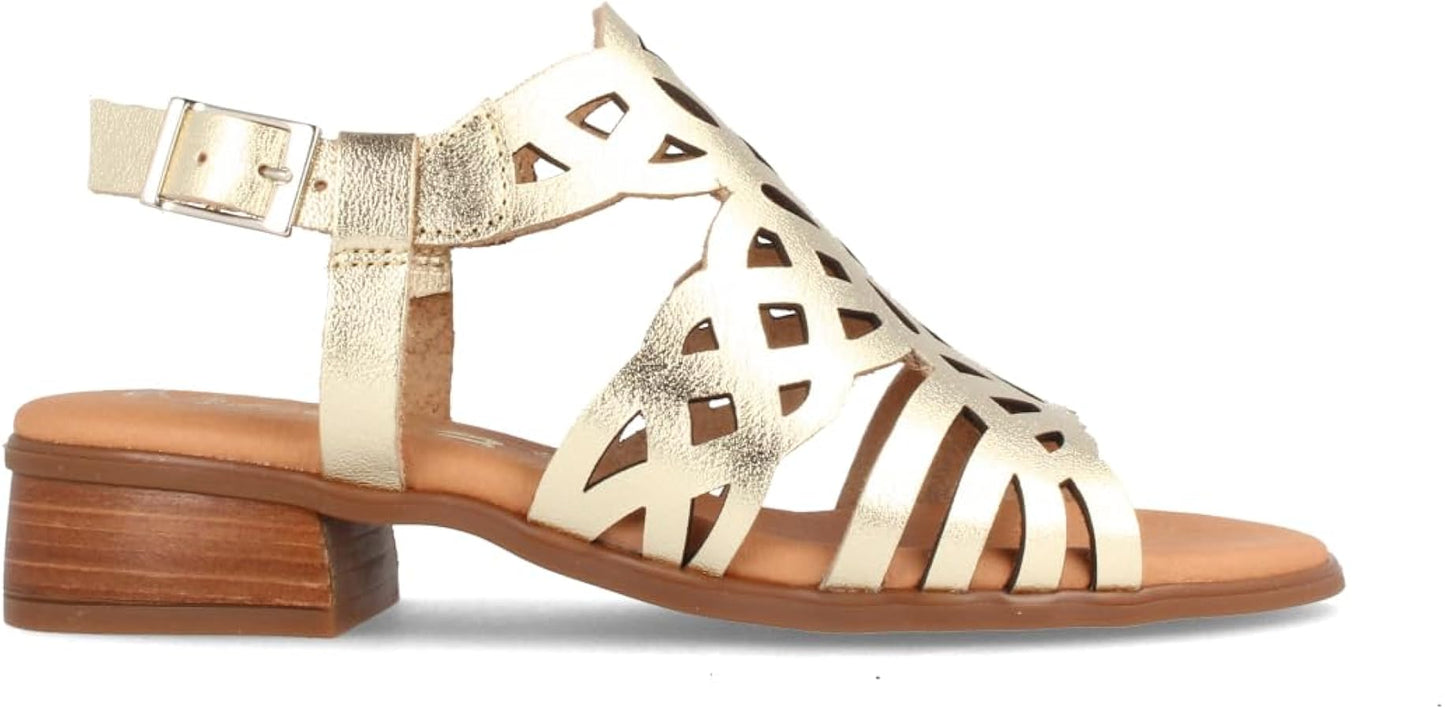 Marila gold leather sandals - Melissakshoes