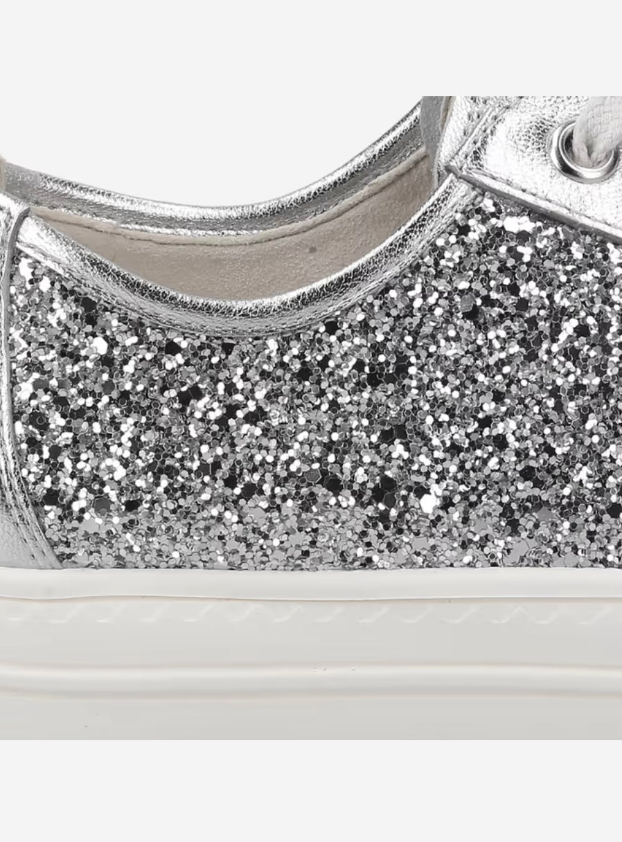 Paul Green silver glitter sneaker