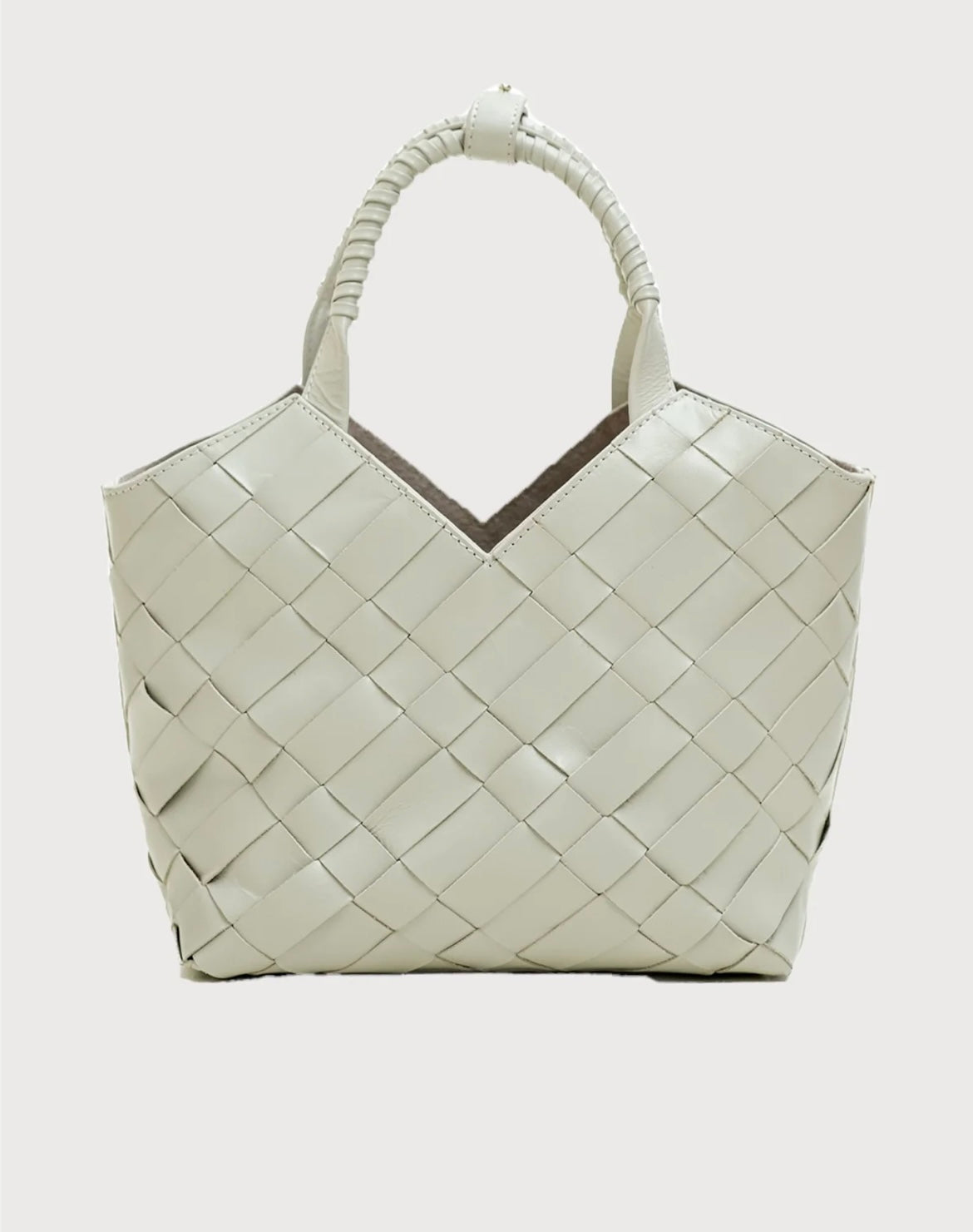 Alēo  grey leather shopper bag