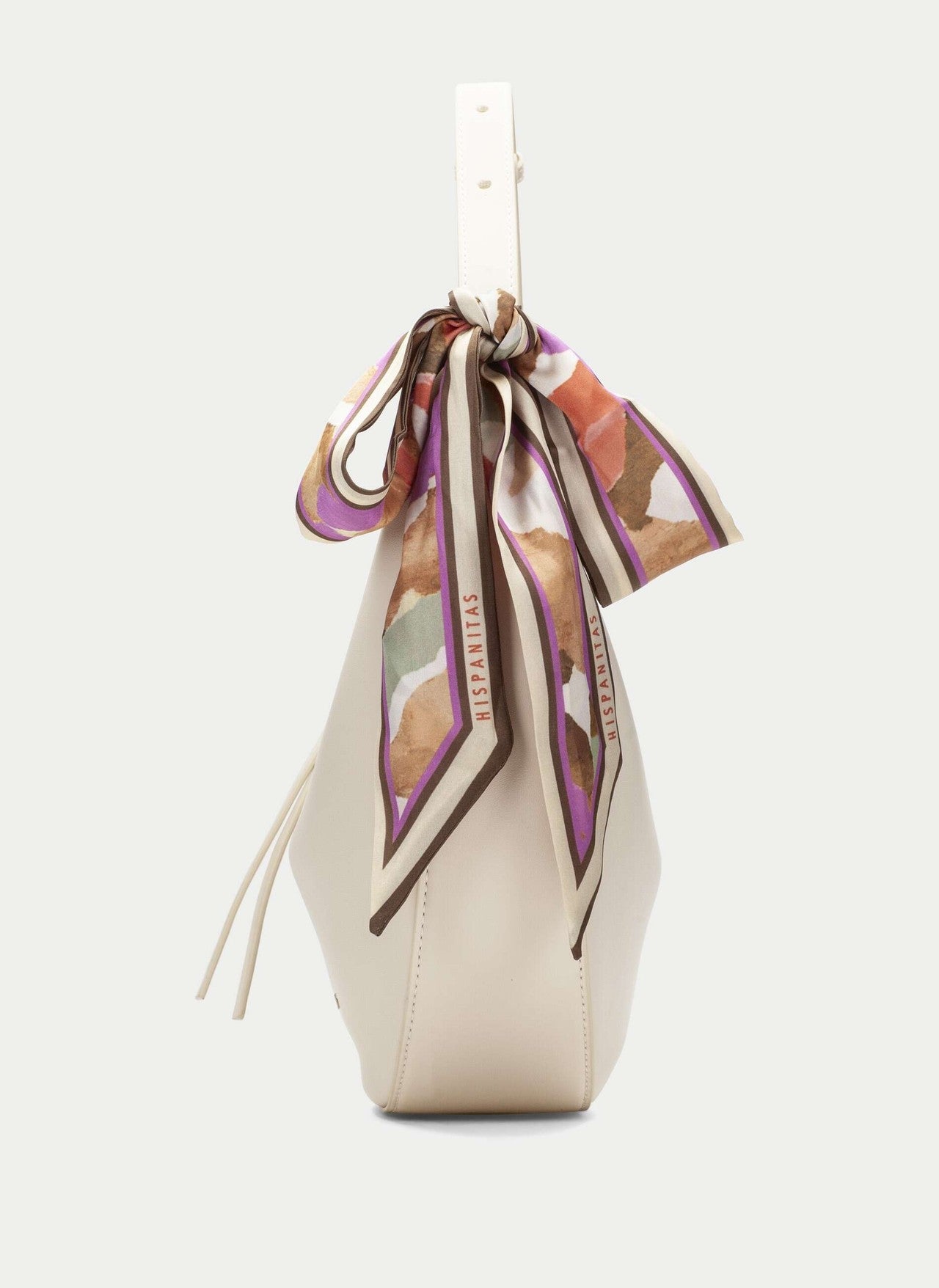 Hispanitas cream leather shoulder bag