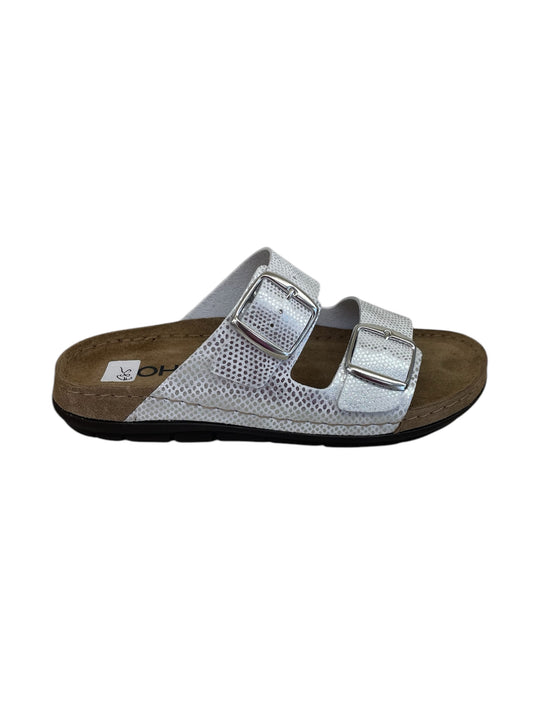 Rohde silver leather sandals