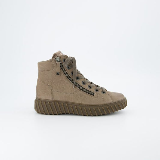 Paul Green taupe leather high top sneakers
