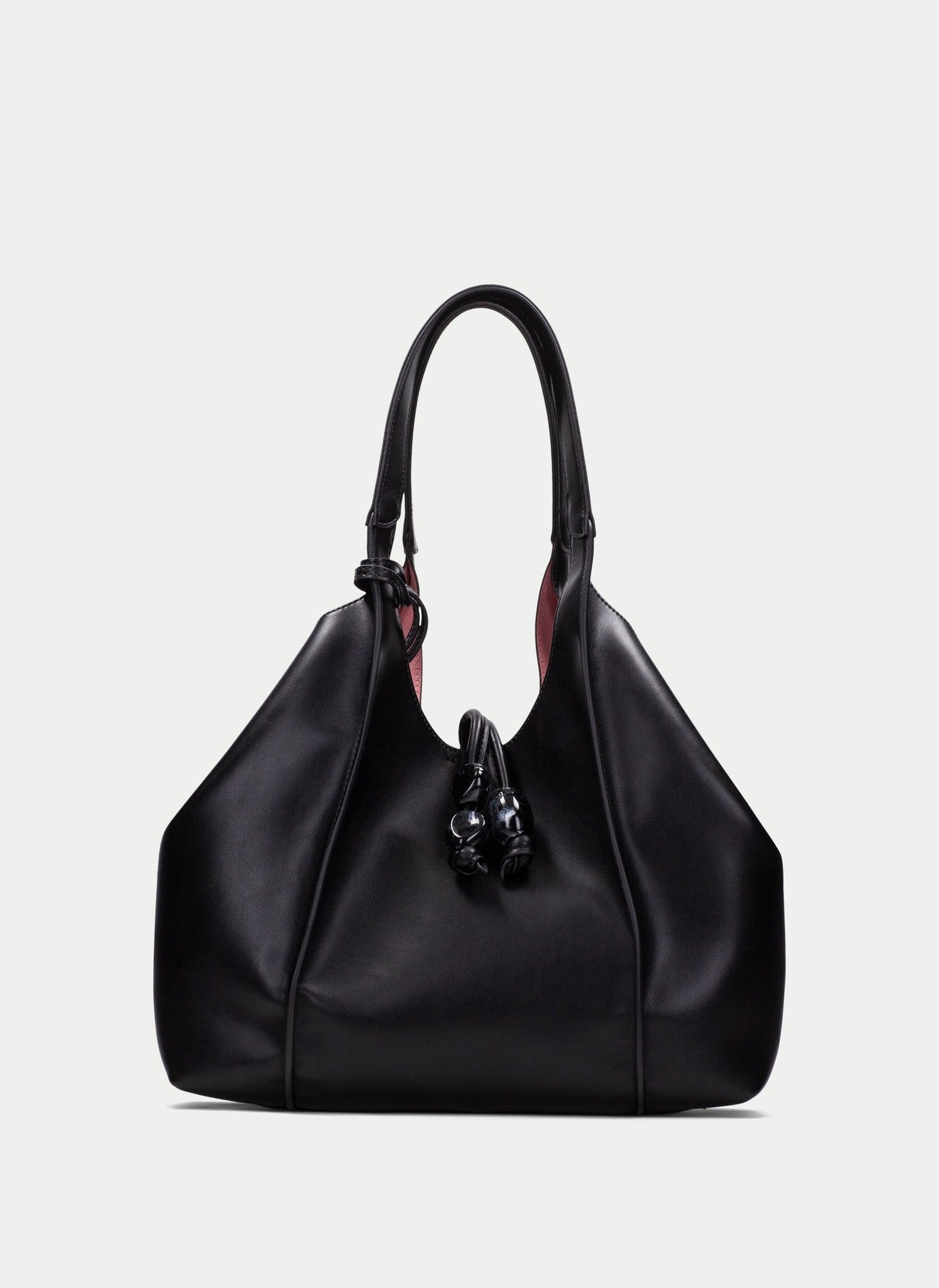Hispanitas black leather shopper style bag