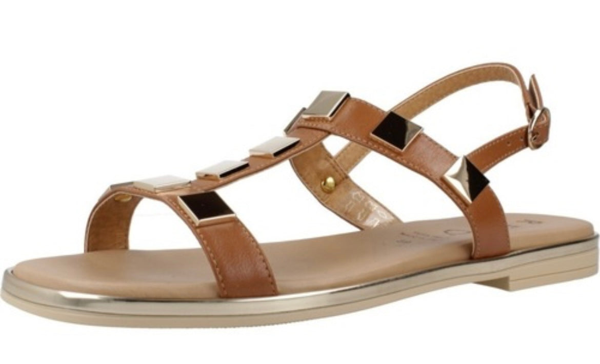 Repo tan leather gladiator sandals