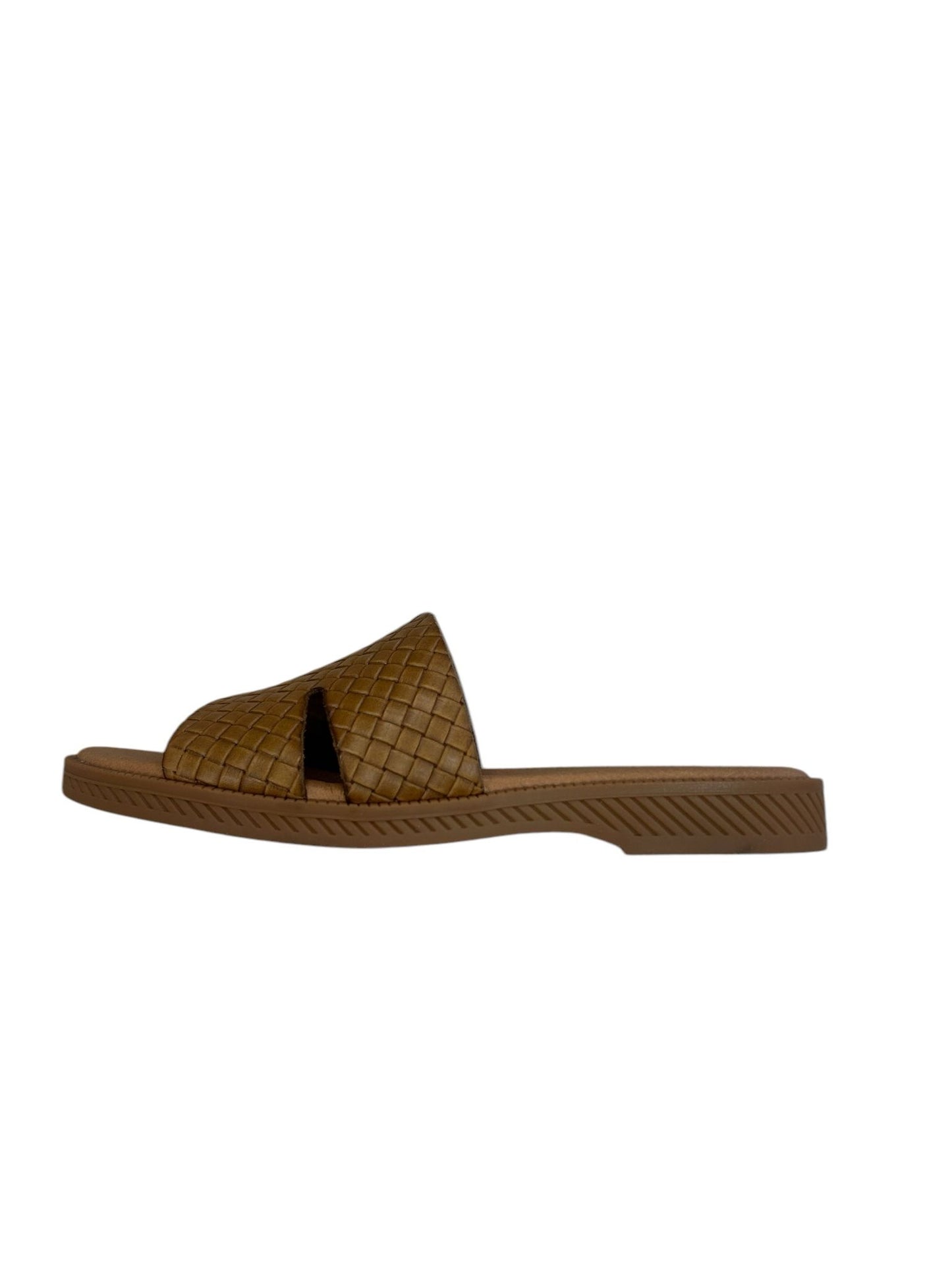 Marila tan leather sliders