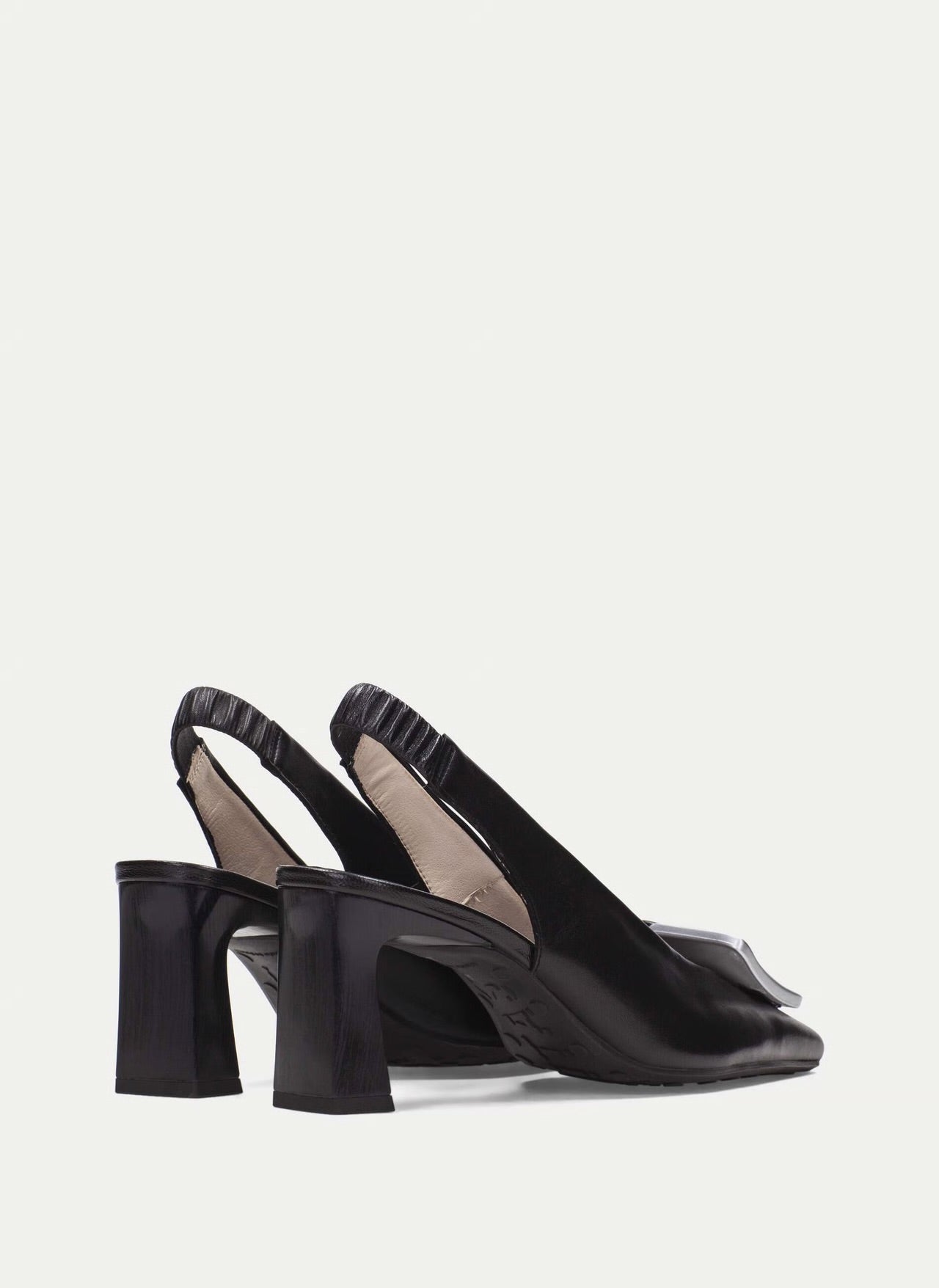 Hispanitas black leather sling backs - Melissakshoes