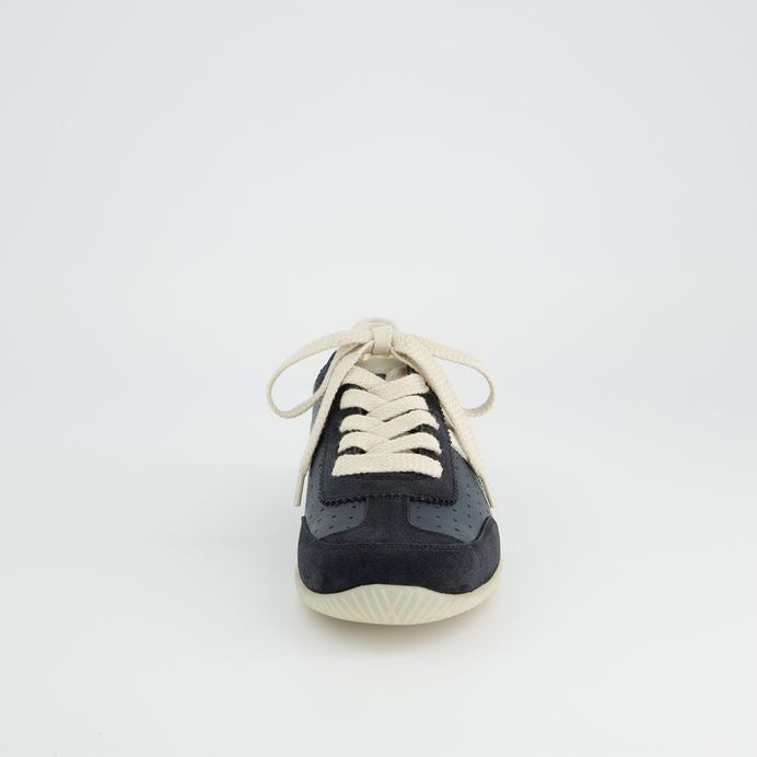 Paul Green navy leather and suede sneakers