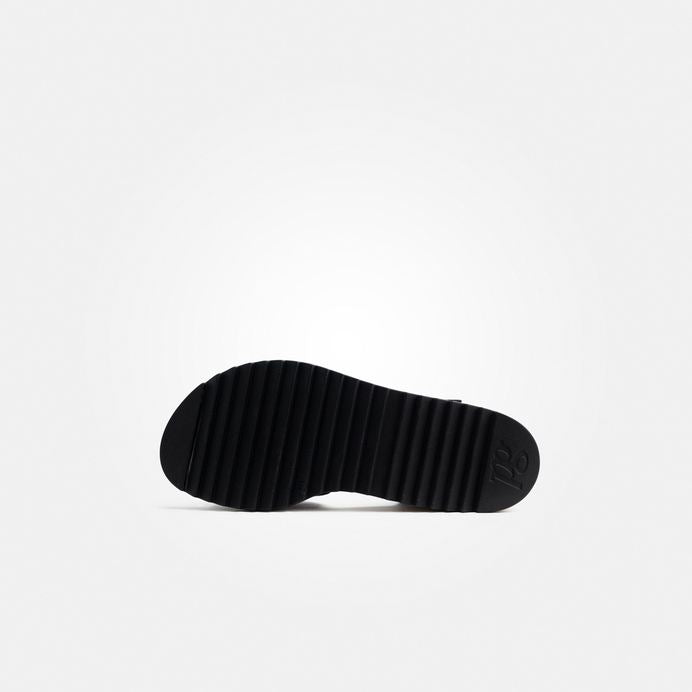 Paul Green black super soft velvet leather sandals - Melissakshoes