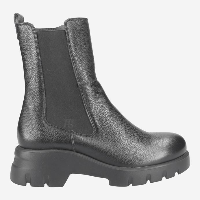 Paul Green black leather ankle boots