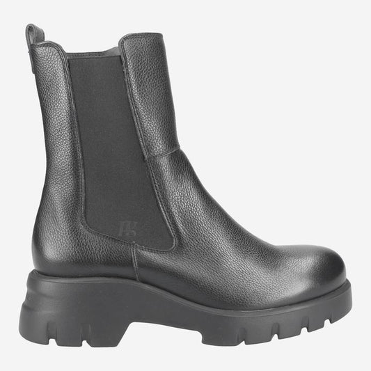 Paul Green black leather ankle boots