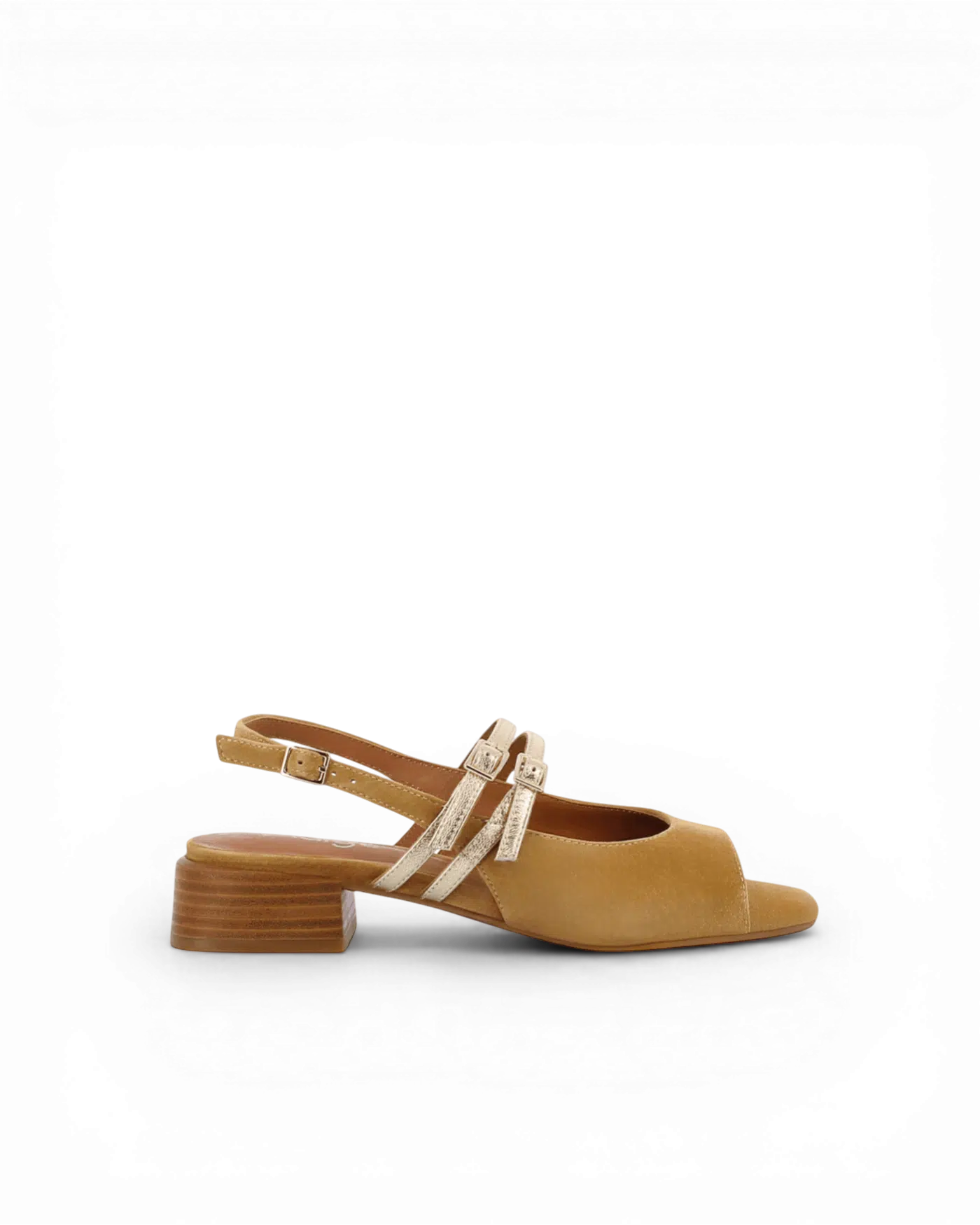 Adige tan and gold sandal - Melissakshoes