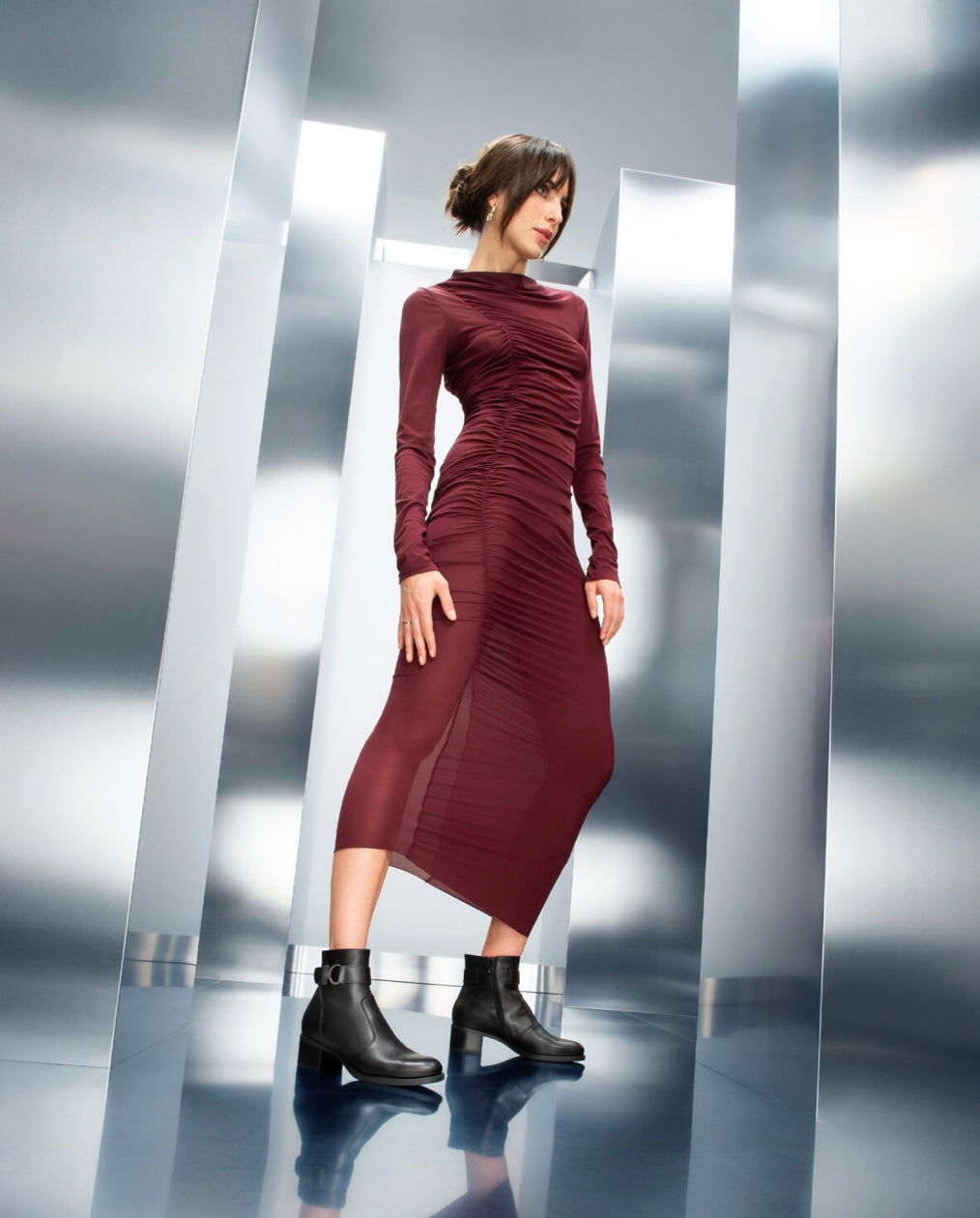 Nerogiardini black leather ankle boots