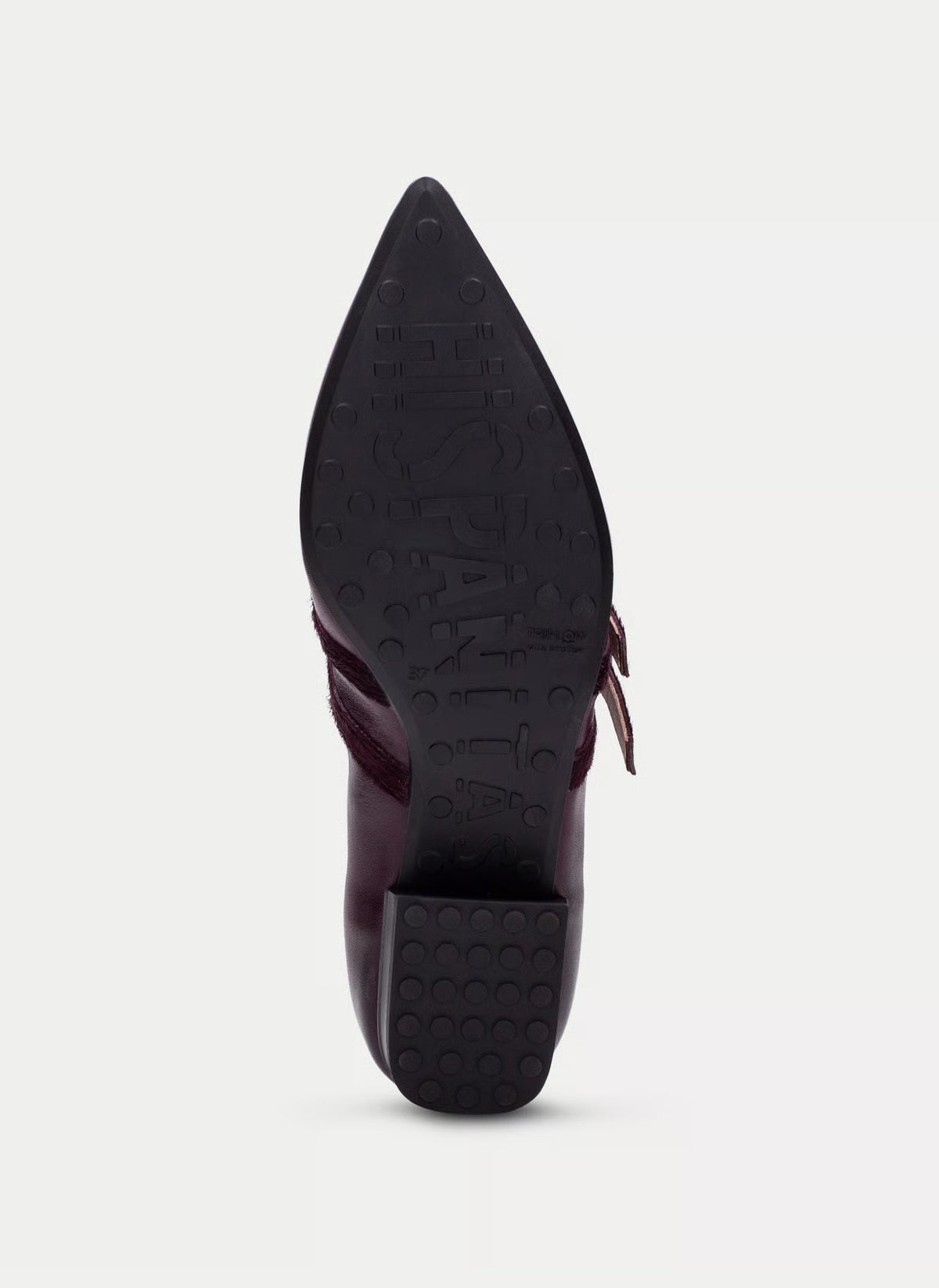 Hispanitas burgundy Mary Jane leather shoes