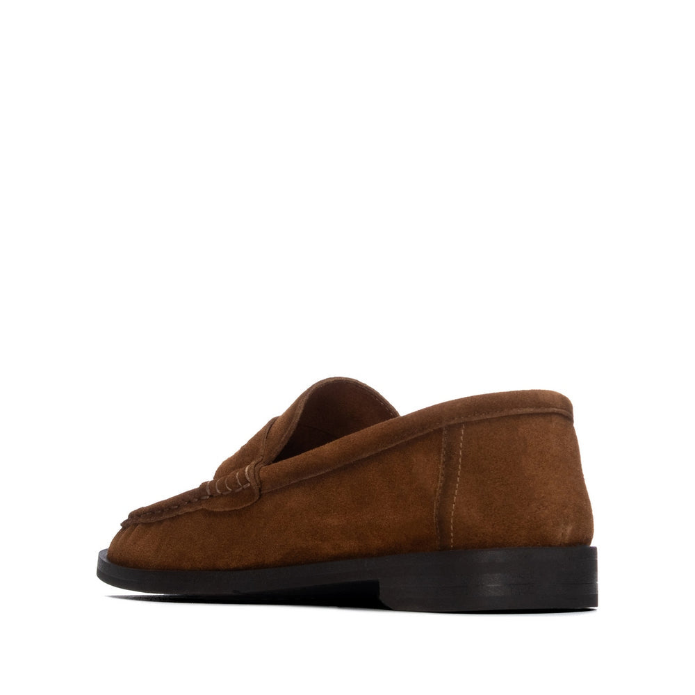 Carmela tan suede loafers