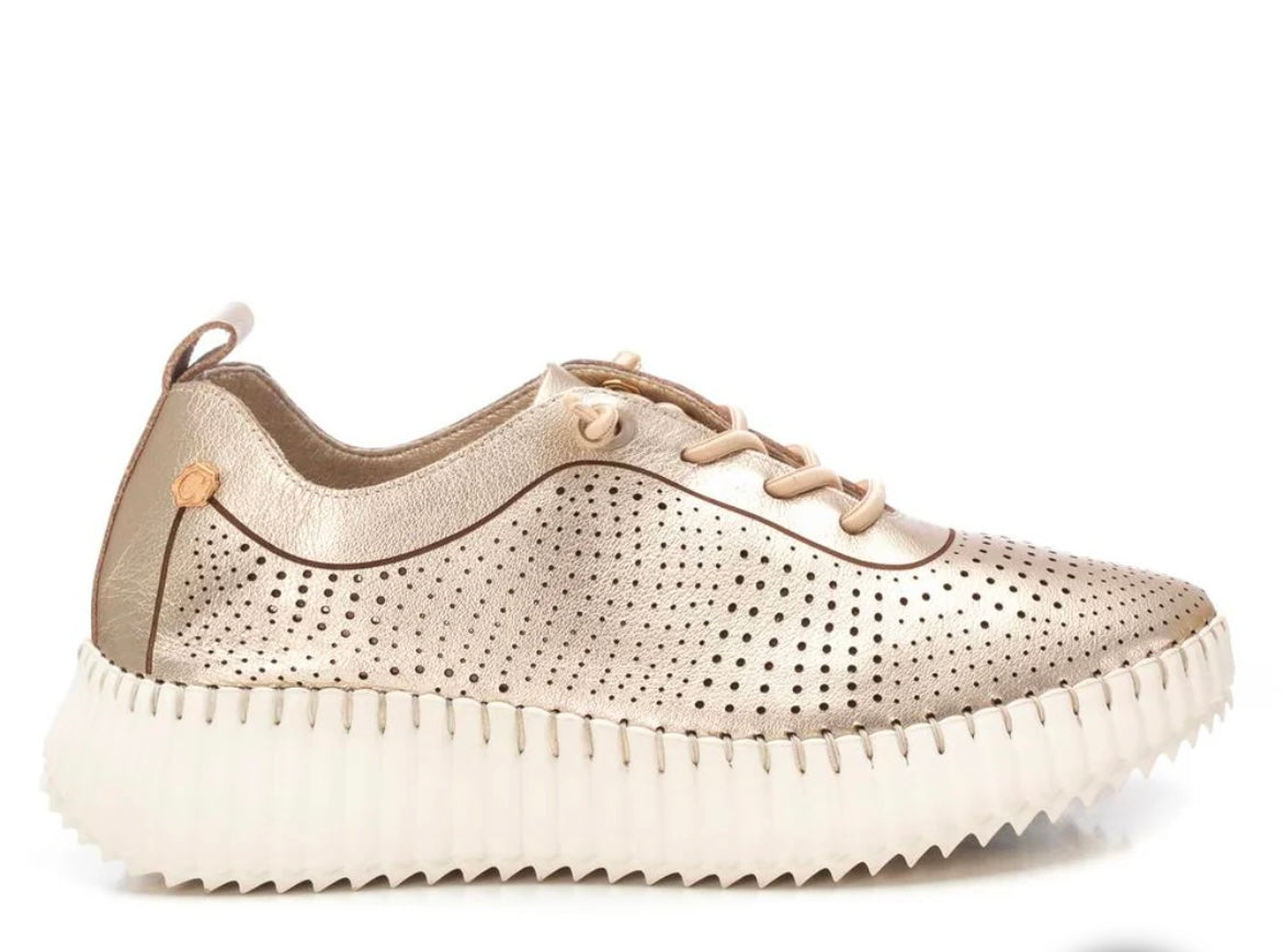 Carmela lightweight gold wedge sneaker - Melissakshoes