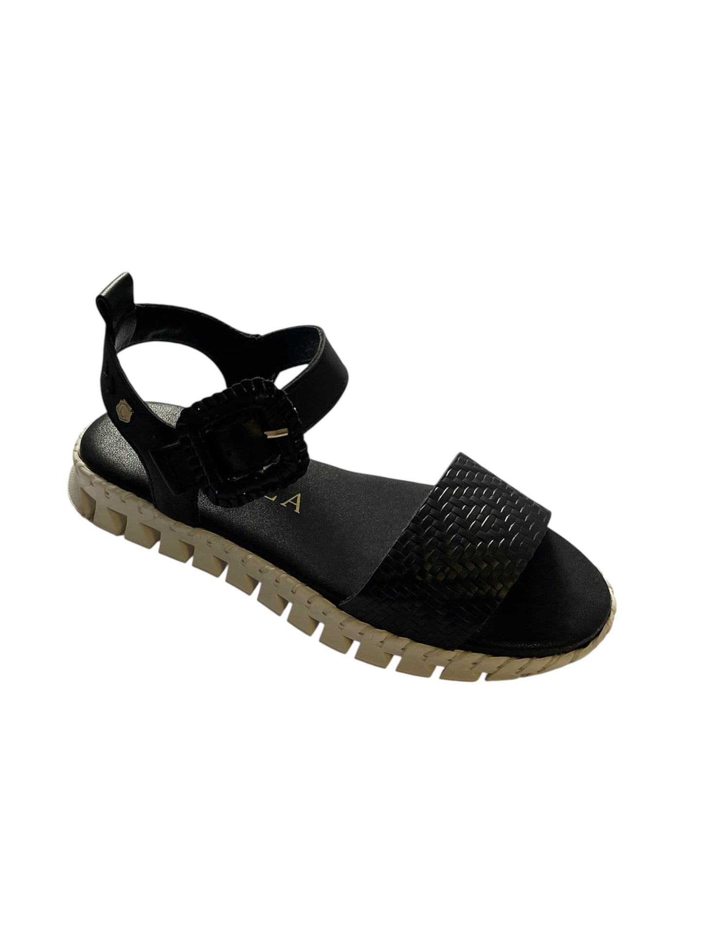 Carmela black leather sandals - Melissakshoes