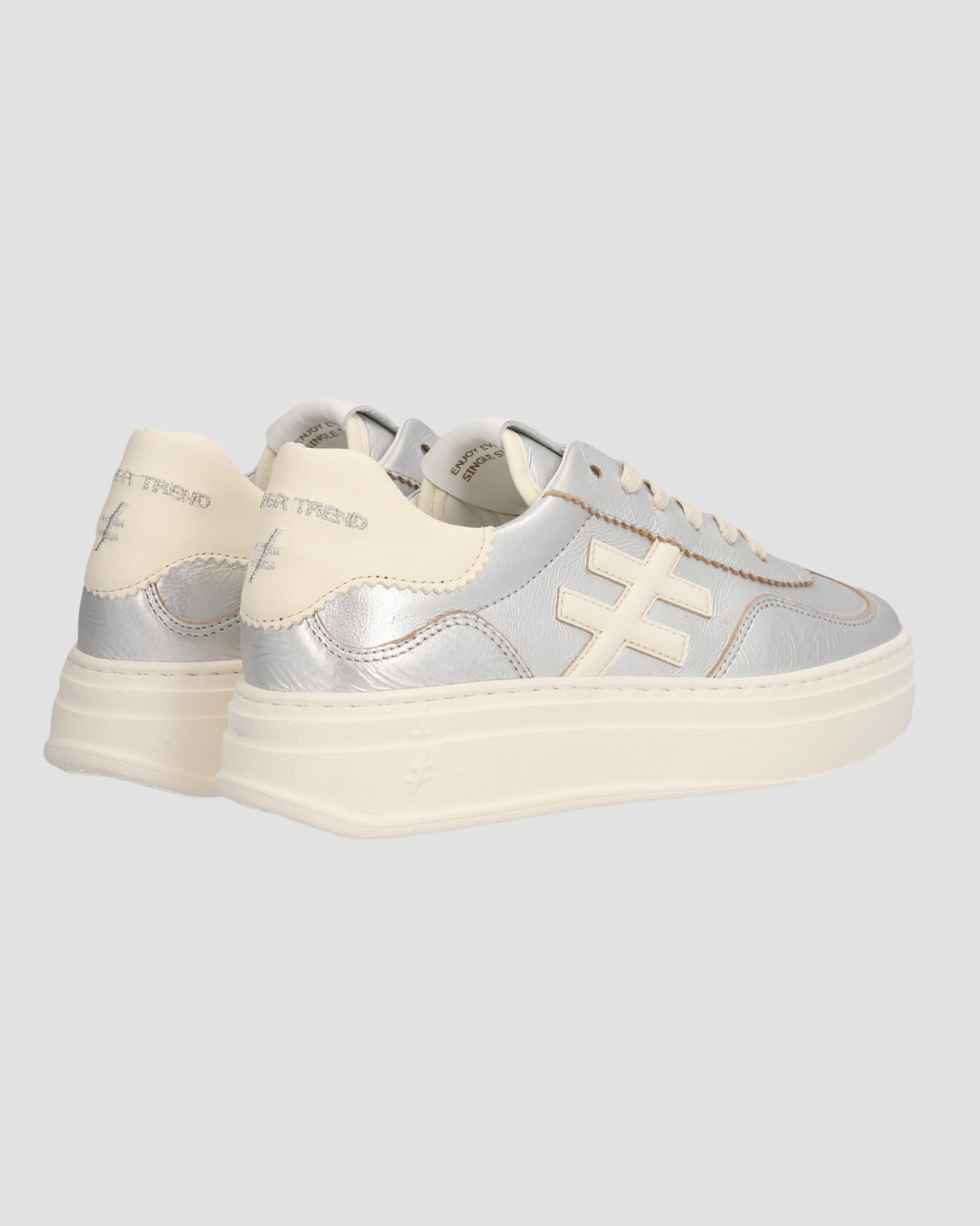 Another Trend  silver platform sneakers