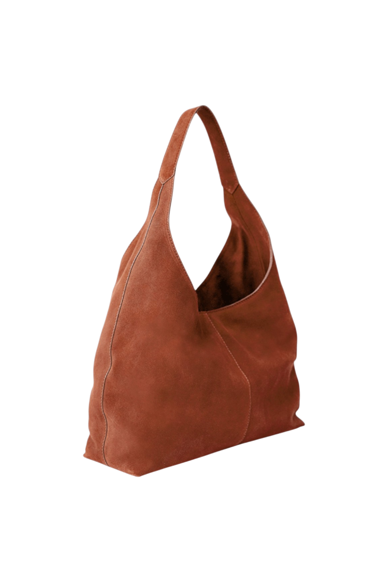 Alēo toffee suede hobo style shopper