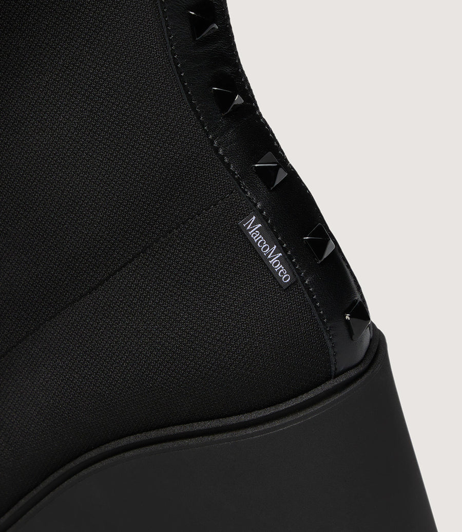 Marco Moreo black stretch ankle boot