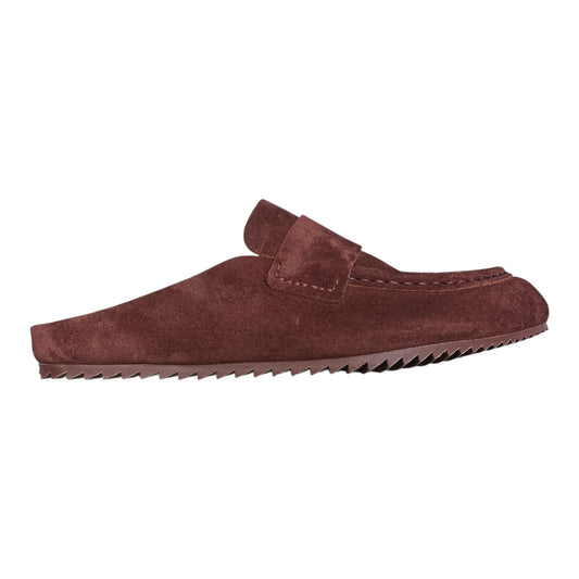 Pedro García burgundy suede mules