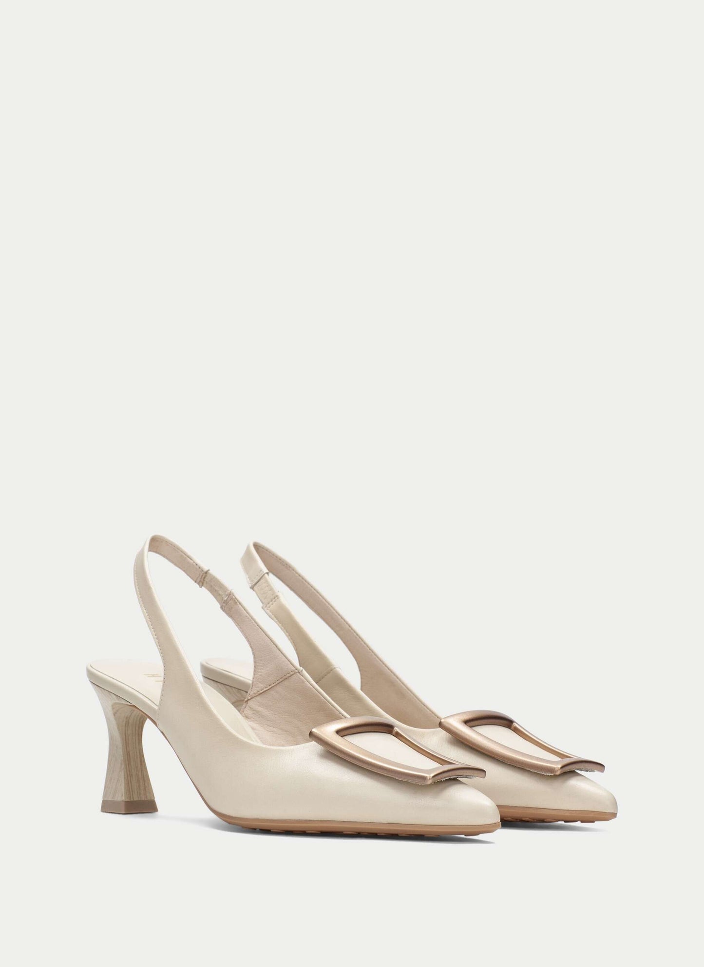 Hispanitas cream leather court shoe - Melissakshoes