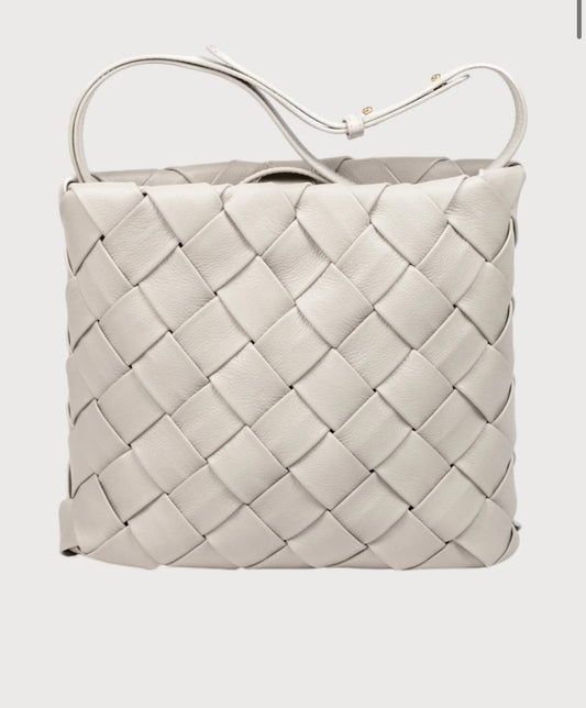 Alēo soft pebble leather square shoulder bag