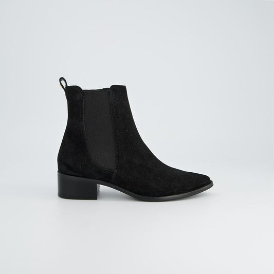 Paul Green black suede Chelsea ankle boot