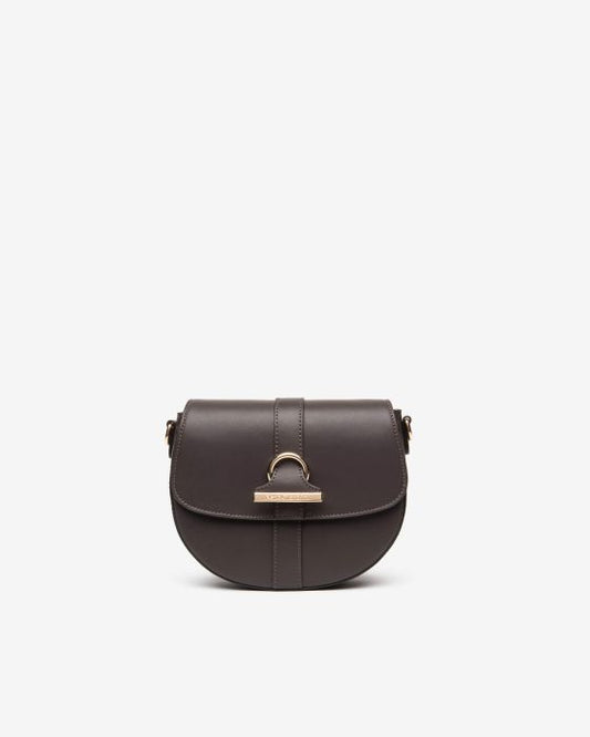 NeroGiardini chocolate brown leather crossbody