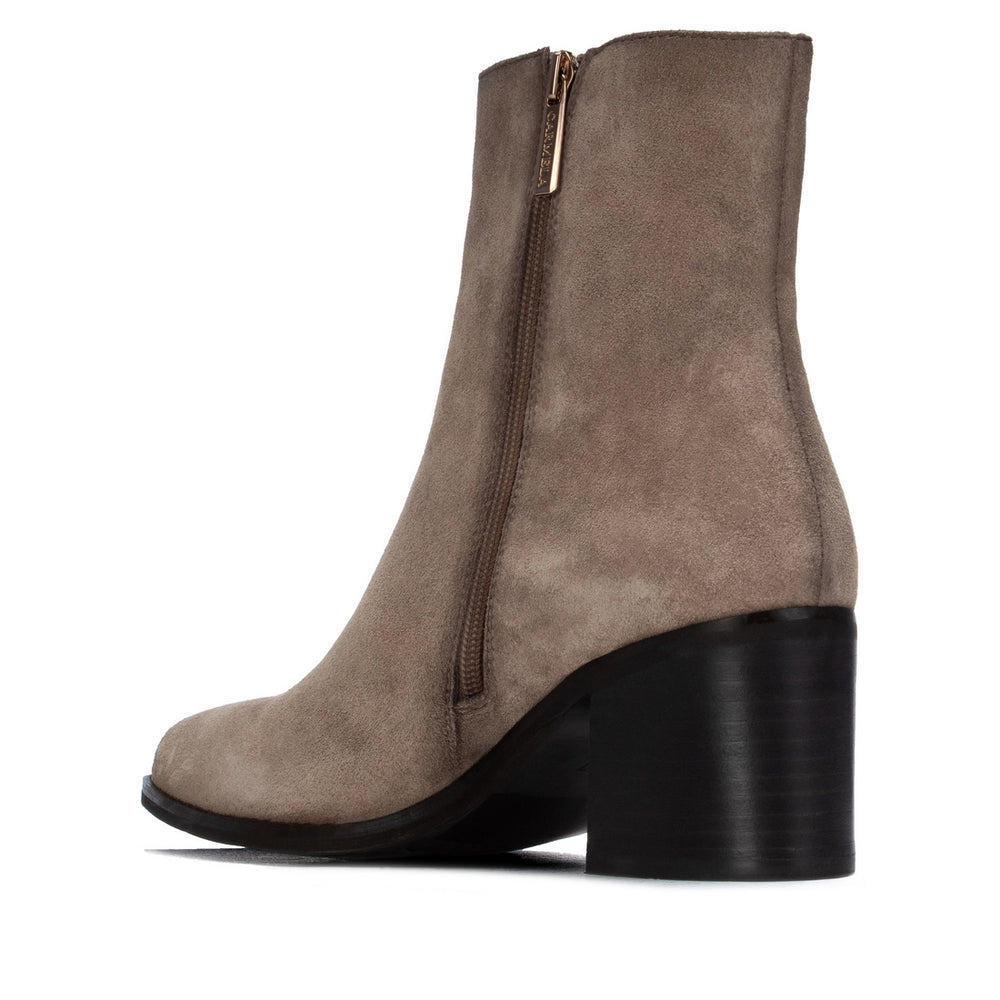 Carmela suede taupe ankle boots