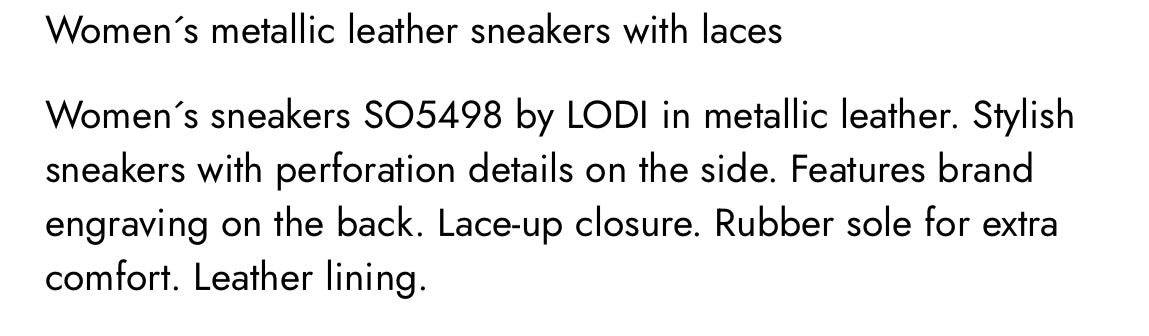 Lodi gold leather sneakers